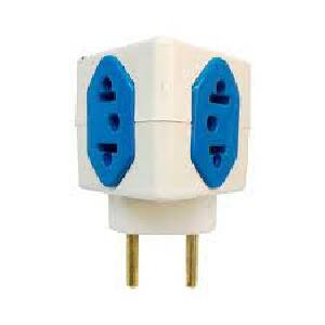 ADAPTADOR DE TOMADA BENJAMIN 2 SAÍDAS COLORIDO