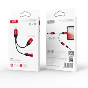 ADAPTADOR DE ÁUDIO DUAL P2 LIGHTNING 3.5MM XO-NB147B