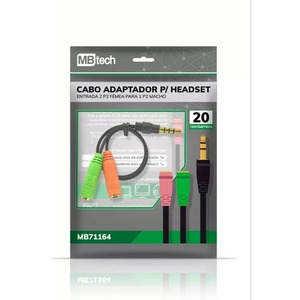 ADAPTADOR DE P3 PARA 2 ENTRADAS P2 - MBTECH MB71164