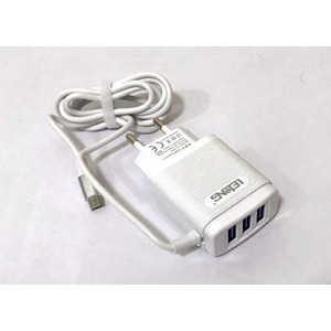 CARREGADOR DE CELULAR V8 C/ DUAS PORTAS USB 2.4A LE-238V