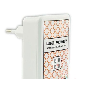 CARREGADOR DE VIAGEM MULTI FUNÇÃO 4 PORTAS USB 15W 01936
