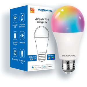 LÂMPADA DE LED SMART WIFI RGB 10W  - NOVADIGITAL - SB50F