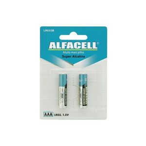 PILHA ALCALINA AAA LR03/2B - 1.5V DUAS UNIDADES ALFACELL