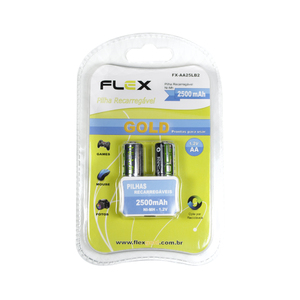 PILHA RECARREGÁVEL AA 2 UNIDADES FX-AA25LB2 FLEX