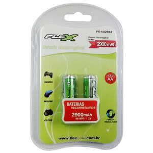 PILHA RECARREGÁVEL - FLEX FX-AA29B2