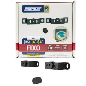 SUPORTE FIXO PARA TV  DE 14 A 84 POLEGADAS MULTIVISAO M1-PRETO