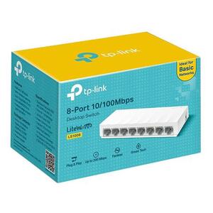 SWITCH DE REDE 8 PORTAS TP-LINK LS1008 FAST ETHERNET 10/100MBPS