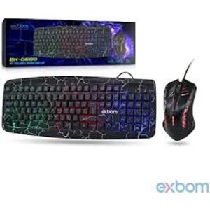 TECLADO E MOUSE GAMER COM FIO EXBOM - BK-G600